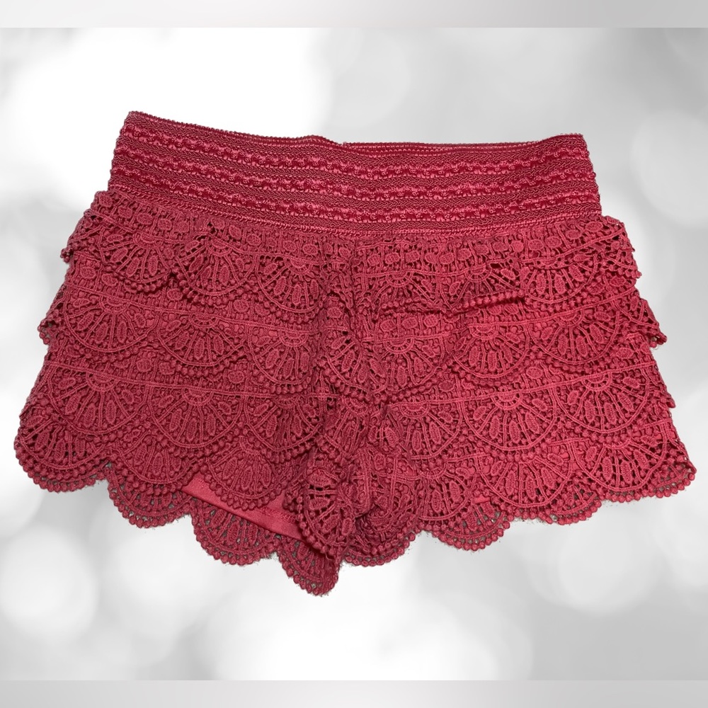 Women's Coral Rewind Crochet Shorts